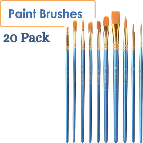 Mr. Pen- Paint Brushes, 20 pcs, Paint Brushes for Acrylic Painting, Acrylic Paint Brushes, Acrylic Paint Brush Set, Paintbrushes, Artist Paint Bru...