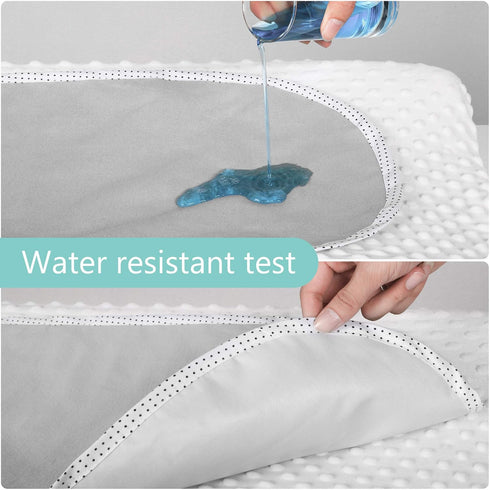 TILLYOU Changing Pad Liners 6PK - Waterproof Flannel Cotton, 27" x 13" - Perfect for Baby Diaper Changing Needs, Gray...