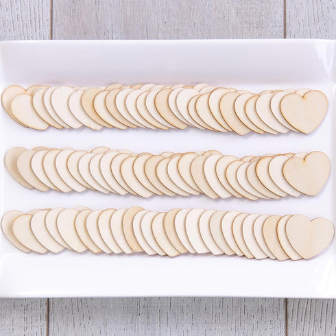 Kate Aspen Wooden Hearts for Guest Book (Set of 75) Wedding Guestbook Alternative Drop Box Hearts, Unfinished Wood Shapes for Crafts...