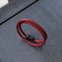 globi Leather Bracelet For Men | Genuine Wrap Braided Leather Cuff Bangle Bracelet with Magnetic Stainless Steel Clasp For Men/Women...