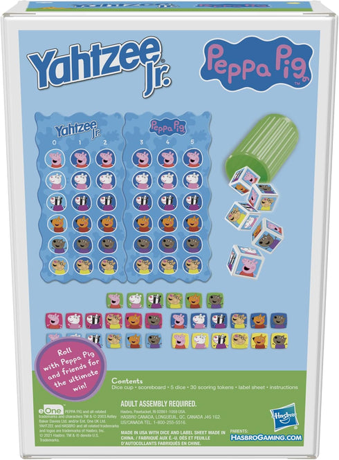 Hasbro Gaming Yahtzee Jr.: Peppa Pig Edition Board Game for Kids Ages 4 and Up, Counting and Matching Game for Preschoolers (Amazon Exclusive)...