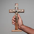 Intercession Wall and Table Wood Cross Crucifix (10 inches - Antique Gold)...