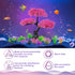 Ameliade Aquarium Artificial Plastic Plants Decoration, Pink Cherry Blossom Tree & Grass Aquarium Decor Set, Goldfish Betta Fish Tank Decorations ...
