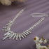 YERTTER Dainty Silver Full Rhinestone Chain Sparkly Collar Chain Choker Statement Tassel Crystal Choker Necklace Adjustable for Party Music Bar Wo...