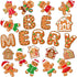 Christmas Cutouts Xmas Gingerbread Classroom Bulletin Board Decorations Merry Christmas Party Supplies for Toddler Kids Students Classroom Decors...