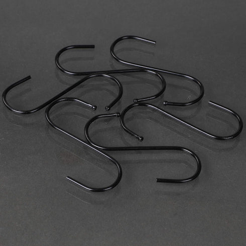 30 Pack Black S Hooks for Hanging 3.5 Inch Heavy Duty Durable Metal Hooks Carbon Steel S Shaped Large S Hooks for Hanging Jeans Kitchen Utensils P...
