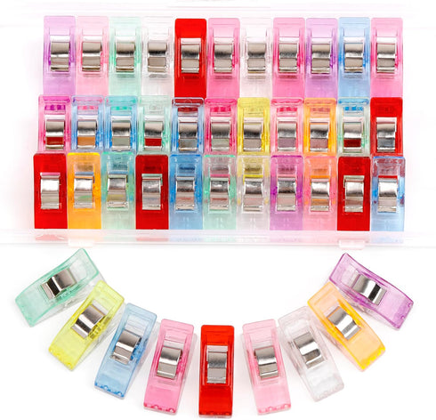 40 Pcs Sewing Clips for fabric Acrylic Multifunctional Quilting Clips?quilting supplies, sewing accessories and supplies...