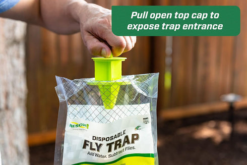 RESCUE! Outdoor Disposable Hanging Fly Trap - 2 Traps...