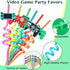 25 Video Game Party Favors Game Controller Drinking Straws, LIYDE Party Supplies 6 Styles Gamer Birthday Party Supplies Game On Party Supplies...