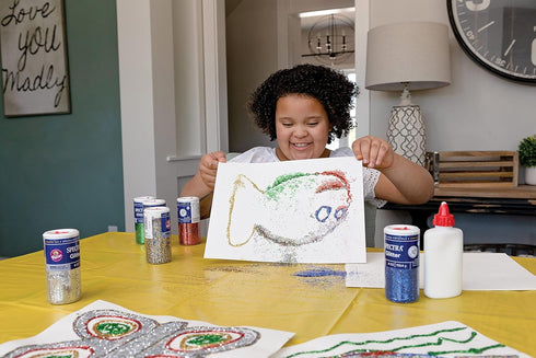 Spectra Arts & Crafts Glitter, Multi-Color, 4 oz., 1 Jar...