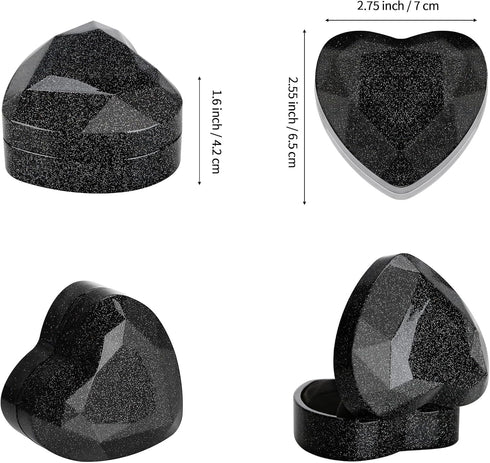 LETURE Heart Shaped LED Pendant Necklace Box, Jewelry Gift Boxes for Bracelet Bracelets, Small Jewelry Display with Light for Proposal Engagement ...