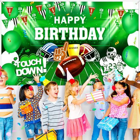 Football Birthday Party Decorations Super Game Backdrop Banner Football Bowl Theme Birthday Party Supplies Touchdown Banner Decor...