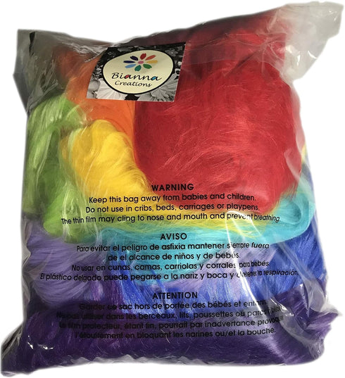 Bianna Creations 6oz Mixed Random Colors Craft Faux Fur Scrap Bag, Remnant Pieces Scrappy Artificial Fake for DIY Crafting Project, Gnome Beard Ma...