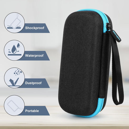 Hard Travel Case for TENS Unit and Electrode Pads,Portable Carrying Case Compatible with TENS Devices and Accessories,Shockproof and Waterproof (C...
