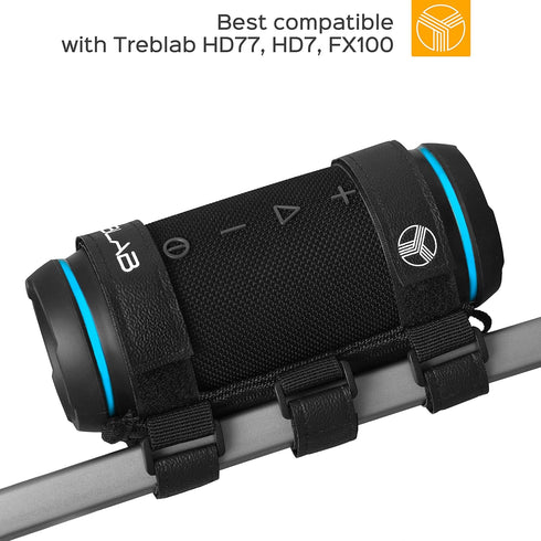 TREBLAB Bluetooth Speaker Mount - Universal Speaker Mount for Bike, Golf Cart Railing - Adjustable Strap Holder Compatible with Most Portable Spea...
