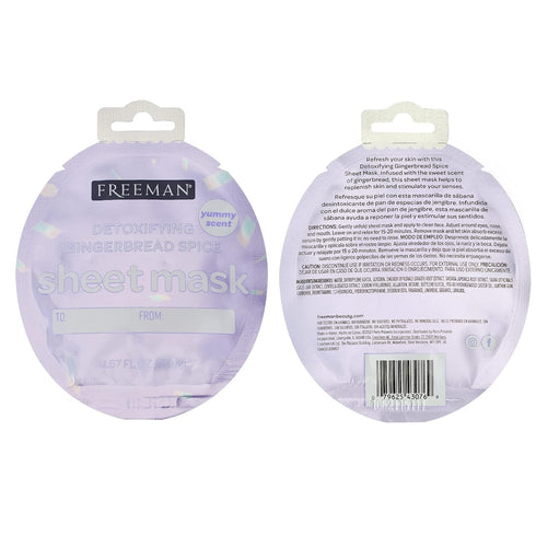 Freeman Limited Edition Christmas Sheet Masks, Brightening Candy Cane, Hydrating Cranberry Cider, Detoxifying Gingerbread Spice, Multicolor, Cacao...