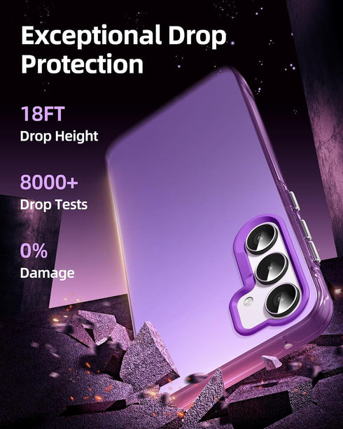Dssairo for samsung galaxy a35 5g phone case,with 2 pack Tempered Glass Screen Protector?18FT Drop Resistant Matte Back Cover Shockproof Slim Fit ...