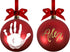 Tiny Ideas Christmas Baby's Handprint Ball Ornament, Included Paint for Baby's Print, Newborrn Holiday Keepsake Gift, DIY Classic Christmas Tree O...