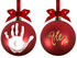 Pearhead Red Handprint Ball Ornament, DIY Baby Hand or Footprint Holiday Keepsake, Baby's First Christmas...