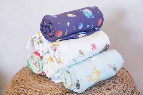 immispace - Ultra Soft Swaddle Blanket | Muslin Blankets for Girls & Boys | Newborns & Infants Gifts | 30% Organic Cotton + 70% Rayon | Large 47" ...
