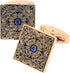 Square Enamel Cufflinks for Men Gold Plated Retro Patterns Men's Cuff Link Set for Wedding Shirt Party Business Birthday Anniversary Dress...