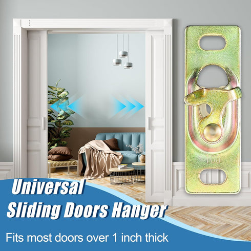 2 Pack Pocket Door Hardware Kit, RV Sliding Door Hanger with Adjustment Wrench, Pocket Door Rollers Assembly Pocket Door Hanger, Pocket Door Hange...
