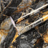 17.7''x100'' Slate Gold Glossy Marble Contact Paper for Countertops Waterproof Peel and Stick Countertops for Kitchen Self Adhesive Removable Viny...