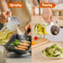 Glass Olive Oil Dispenser Bottle & Oil Sprayer Bottle 2 In 1 for Kitchen Cooking, Auto Flip Cap, 18oz White...