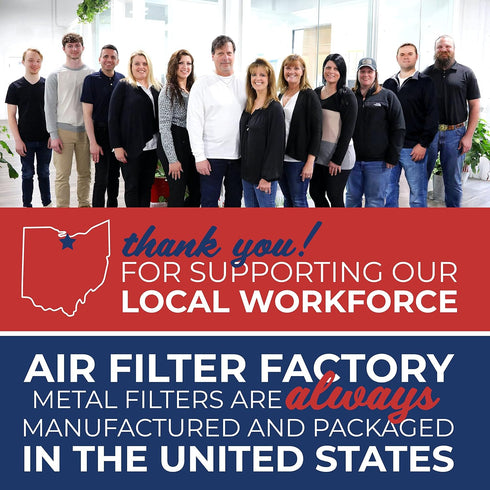Air Filter Factory 8.75 x 9.5 x 0.375 Inches Range Hood Aluminum Mesh Grease Vent Hood Filter 2-Pack...
