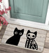Black Cat and Skeleton Black Cat Door Mat Quirky Cool Checkered Doormat Welcome Mat Housewarming Gift New Home Closing Gift Front Door Mat for Hom...
