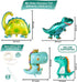 KatchOn Huge Dinosaur Balloons - 38 Inch, Pack of 4 | Dino Balloons for Baby Dinosaur Party Decorations...