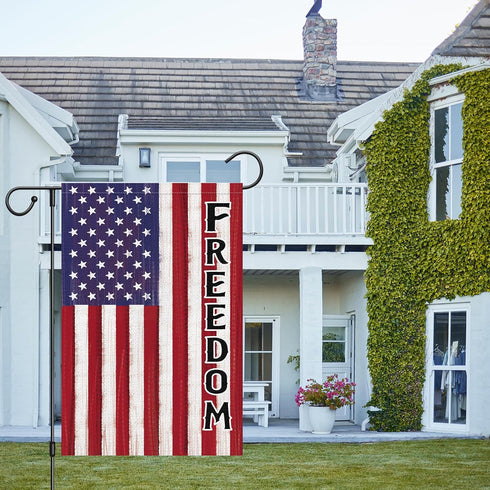 American Freedom Flag USA Garden Flag 12x18 Inch Double Sided, Patriotic 4th of July Yard Flag for Independence Day Outdoor House Decorations (ONL...