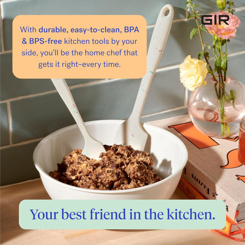 GIR: Get It Right Silicone Cooking Spatula - 11 In Black - Heat Resistant to 425°F - Seamless Nonstick Silicone Cooking Utensils for Kitchen Use &...