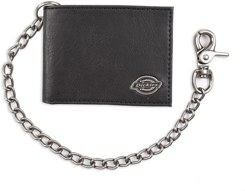 Dickies Men's Bifold Wallet-High Security with ID Window and Credit Card Pockets, Classic Black, One Size...