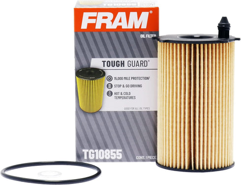 FRAM Tough Guard TG10855, 15K Mile Change Interval Cartridge Oil Filter (package may vary)...
