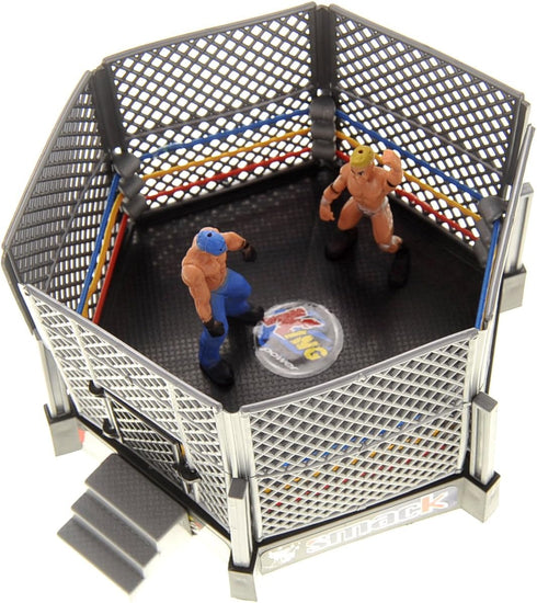 PowerTRC 32 Pcs Wrestling Toys for Kids, Wrestler Play Set with 2 Wrestle Rings Style, 12 Super Wrestlers, Many Realistic Accessories, Toy Figures...