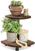 Tikea Decorative Wood Riser for Display, 2-Tier Rustic Corner Shelf for Kitchen Bathroom Counter Decor, Pedestal Stand for Soap Dispenser, Candle ...