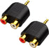 CERRXIAN LEMENG (2-Pack of) Gold Plated 3.5mm Stereo to 2-RCA Male to Female Adapter,Audio Splitter Adapter, Dual RCA Jack Adapter...