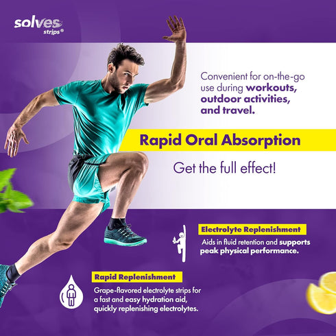 Sugar-Free Electrolyte Replenishment - Grape Burst, High-Potency, Instant Hydration, Portable Single-Serve Packs for Gym & Outdoor Activity...