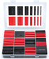 Wirefy Heat Shrink Tubing Kit - 3:1 Ratio Adhesive Lined, a resistant Shrink Wrap - Automotive Industrial Heat-Shrink Tubing - Black, Red - 200 PC...