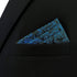 S&W SHLAX&WING Pocket Squares for Men Suits Dark Teal Black Blue Patterned...