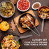 18 Pcs Clear Plastic Serving Utensils - 6 Clear Plastic Serving Spoons - 6 Clear Plastic Tongs For Serving - 6 Plastic Serving Forks - Heavy Duty ...
