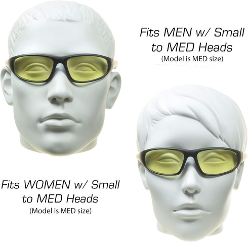proSPORT Yellow Bifocal Safety Glasses z87 for Men and Women for Night Driving and Riding...
