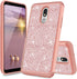 TJS Phone Case Compatible with LG Stylo 5/LG Stylo 5 Plus/LG Stylo 5V/LG Stylo 5X, Glitter Bling Cute Girls Women Design Dual Layer Hybrid (Rose G...