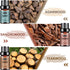 Woody Essential Oils Set, Men Scents Fragrance Oil Aromatherapy Essential Oils Kit for Diffuser (6x10ML) - Sandalwood, Cedarwood, Teakwood, Agarwo...