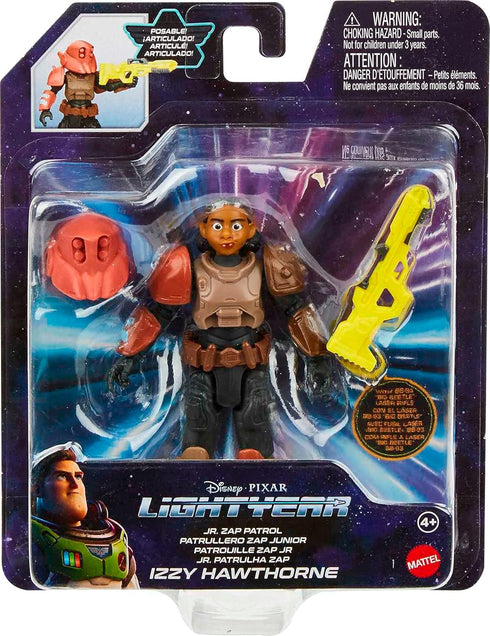 Mattel Disney and Pixar Lightyear Jr. Zap Patrol Izzy Hawthorne Action Figure, 12 Points of Articulation & Accessories, 5-in Scale...