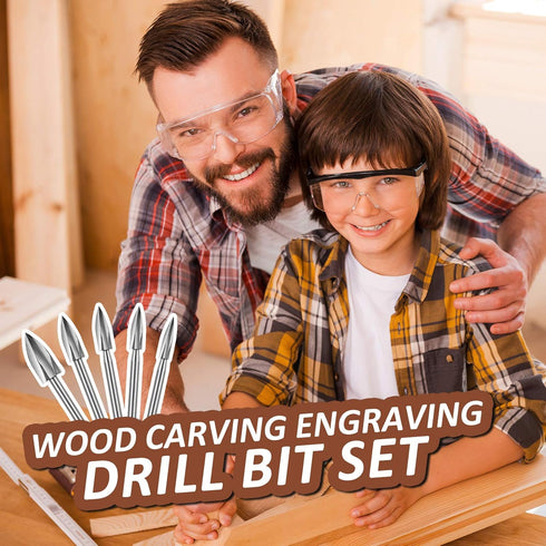 Honoson 15 Pieces Wood Carving and Engraving Drill Bit Set, Including Engraving Drill Accessories Bit and HSS Carbide Wood Milling Burrs for DIY C...