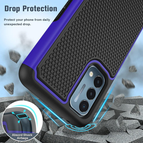 JXVM for OnePlus Nord N200 5G Case: Dual Layer Protective Heavy Duty Cell Phone Cover Shockproof Rugged with Non Slip Textured Back - Military Pro...