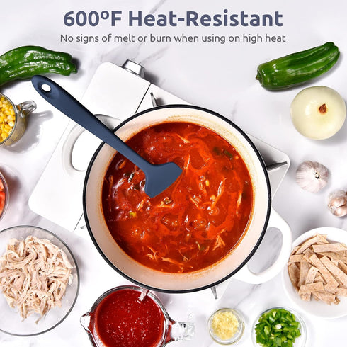 Heat Resistant Silicone Large Spatula: U-Taste 600ºF High Heat Flexible 11.38in Silicon Mixing Stirring Cooking Scraping Baking Bowl Scraper Seaml...