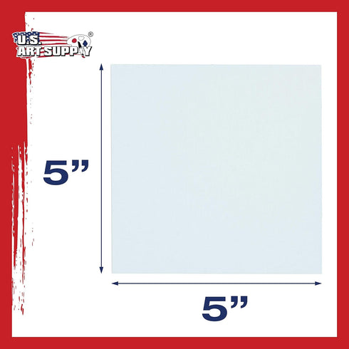 US Art Supply 5 X 5 inch Professional Artist Quality Acid Free Canvas Panel Boards for Painting 12-Pack (1 Full Case of 12 Single Canvas Board Pan...